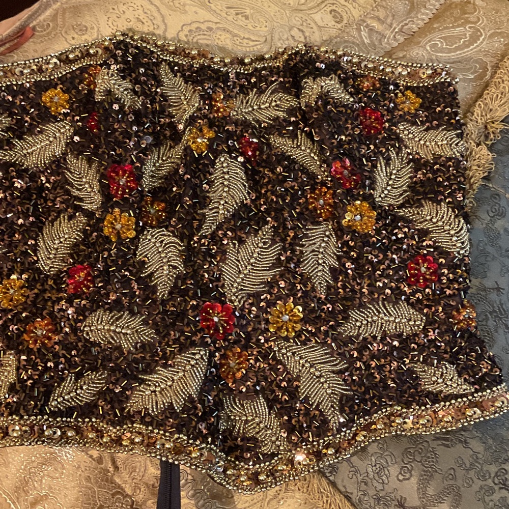 George F. Couture beaded bustier. Saks Fifth Avenue vintage